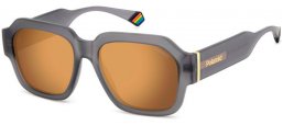 Sunglasses - Polaroid - PLD 6212/S/X - RIW (LM) MATTE GREY // GREY GOLD MIRROR POLARIZED