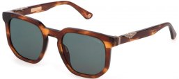 Gafas de Sol - Police - SPLF88 - 06HN  SHINY STRIPED BROWN // GREY GREEN