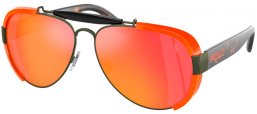 Gafas de Sol - POLO Ralph Lauren - PH3129 - 94576Q  MATTE DARK GREEN // ORANGE RED MIRROR