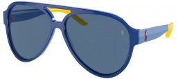 Sunglasses - POLO Ralph Lauren - PH4130 - 609680  SHINY BLUE LIGHT BLUE // DARK BLUE
