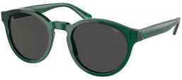 Sunglasses - POLO Ralph Lauren - PH4192 - 608487  SHINY TRANSPARENT GREEN // DARK GREY