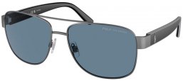 Lunettes de soleil - POLO Ralph Lauren - PH3122 - 91572V  MATTE DARK GUNMETAL // BLUE POLARIZED