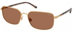 Sunglasses - POLO Ralph Lauren - PH3159 - 947773  SEMI SHINY GOLD // DARK BROWN