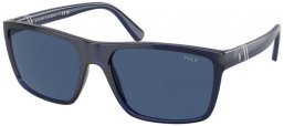 Lunettes de soleil - POLO Ralph Lauren - PH4133 - 590380  SHINY NAVY BLUE TRANSPARENT // DARK BLUE