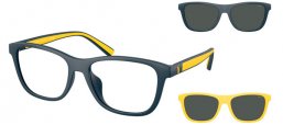 Monturas - POLO Ralph Lauren - PH4228U - 590487  MATTE NAVY BLUE // CLEAR + CLIP ON DARK GREY