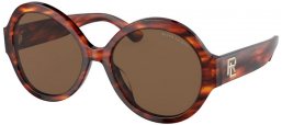 Sunglasses - Ralph Lauren - RL8207U THE FARRAH - 500773  SHINY STRIPED HAVANA // BROWN