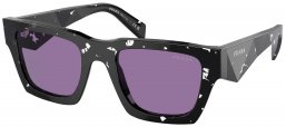 Gafas de Sol - Prada - SPR A06S - 15O50B  BLACK CRYSTAL TORTOISE // VIOLET SILVER INSIDE MIRROR