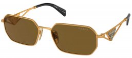Gafas de Sol - Prada - SPR A51S - 15N01T  MATTE GOLD // DARK BROWN
