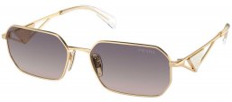Gafas de Sol - Prada - SPR A51S - ZVN30C  LIGHT GOLD // BLUE GRADIENT MIRROR