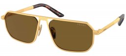 Gafas de Sol - Prada - SPR A53S - 1BK01T  MATTE GOLD // DARK BROWN