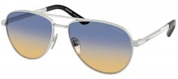 Gafas de Sol - Prada - SPR A54S - 27506Z  MATTE SILVER // DARK BLUE GRADIENT YELLOW