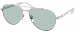 Gafas de Sol - Prada - SPR A54S - 27540N  MATTE SILVER // SKY BLUE