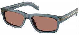 Gafas de Sol - Prada - SPR B11S - 17T05D  TRANSPARENT OCEAN // BROWN MIRROR INSIDE SILVER