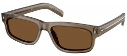 Gafas de Sol - Prada - SPR B11S - 18T70F  TRANSPARENT TERRA // DARK BROWN
