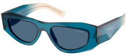 Gafas de Sol - Prada - SPR B19S - 24F80S  TRANSPARENT BLUE // DARK BLUE