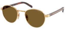 Gafas de Sol - Prada - SPR B52S - 5AK09Z  GOLD // DARK BROWN