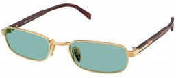 Gafas de Sol - Prada - SPR B54S - 5AK40K  GOLD // GREEN PETROLEUM