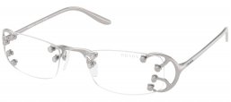 Gafas de Sol - Prada - SPR C57S - 28H08N  NOUVEAU SILVER // CLEAR BLUE VIOLET LIGHT FILTER