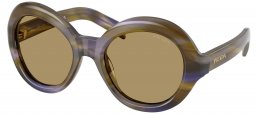 Gafas de Sol - Prada - SPR D08SU - 23G70G  STRIPED LAGOON // OLIVE GREEN