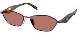 Gafas de Sol - Prada - SPR D50S - 22J80W  SATIN CIGAR // BURGUNDY