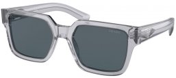 Sunglasses - Prada - SPR 03ZS - U430A9 TRANSPARENT GREY // BLUE ANTIREFLECTION