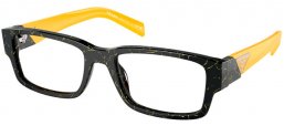 Monturas - Prada - VPR 07ZV - 19D1O1 BLACK YELLOW MARBLE