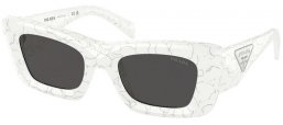 Gafas de Sol - Prada - SPR 13ZS - 17D5S0 MATTE WHITE MARBLE // DARK GREY