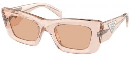 Sunglasses - Prada - SPR 13ZS - 19M4I2  CRYSTAL BEIGE // LIGHT BROWN