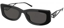 Sunglasses - Prada - SPR 14YS - 1AB5S0 BLACK // DARK GREY