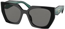 Sunglasses - Prada - SPR 15WS - 1AB5Z1 BLACK // DARK GREY POLARIZED