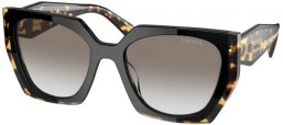 Lunettes de soleil - Prada - SPR 15WS - 3890A7 BLACK MEDIUM TORTOISE // GREY GRADIENT