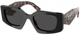 Sunglasses - Prada - SPR 15YS - 1AB5S0 BLACK // DARK GREY