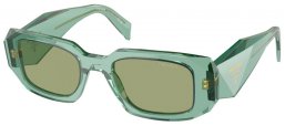 Lunettes de soleil - Prada - SPR 17WS - 11R10E  TRANSPARENT SAGE GREEN // GREEN MIRROR INSIDE SILVER