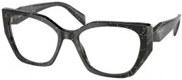 Frames - Prada - VPR 18WV - 19D1O1  BLACK ON YELLOW MARBLE