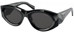 Sunglasses - Prada - SPR 20ZS - 1AB5S0 BLACK // DARK GREY
