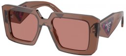Sunglasses - Prada - SPR 23YS - 17O60B  TRANSPARENT BROWN // LIGHT BROWN