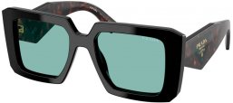 Lunettes de soleil - Prada - SPR 23YS - 26B40K  BLACK // PETROLEUM GREEN