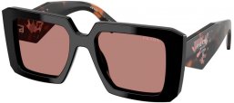 Gafas de Sol - Prada - SPR 23YS - 27B60B  BLACK // LIGHT BROWN