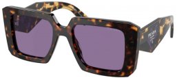 Lunettes de soleil - Prada - SPR 23YS - 2AU05Q TORTOISE // VIOLET MIRROR INTERNAL SILVER