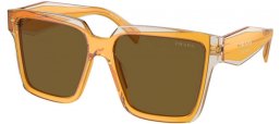 Lunettes de soleil - Prada - SPR 24ZS - 14I01T  OCHER CRYSTAL GREY // DARK BROWN