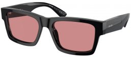 Sunglasses - Prada - SPR 25ZS - 1AB05Z  BLACK // FUCHSIA CRYSTAL POLARIZED