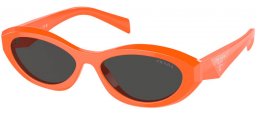 Sunglasses - Prada - SPR 26ZS - 12L08Z  ORANGE // DARK GREY