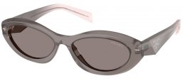 Gafas de Sol - Prada - SPR 26ZS - 20F80Q  TRANSPARENT GREY // DARK GREY