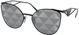 Sunglasses - Prada - SPR 50ZS - 1AB03T BLACK // GREY MIRROR SILVER DECORED