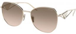 Sunglasses - Prada - SPR 57YS - ZVN3D0 PALE GOLD // LIGHT BROWN GRADIENT LIGHT GREY