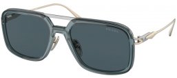 Sunglasses - Prada - SPR 57ZS - 19F09T TRANSPARENT GRAPHITE // DARK GREY