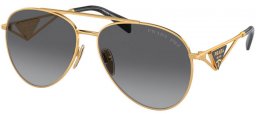 Sunglasses - Prada - SPR 73ZS - 5AK5W1  GOLD // GREY GRADIENT POLARIZED