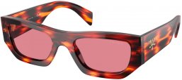 Gafas de Sol - Prada - SPR A01S - 13O80B  HAVANA RED // DARK PINK