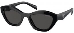 Sunglasses - Prada - SPR A02S - 16K08Z  BLACK // DARK GREY