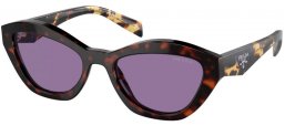 Gafas de Sol - Prada - SPR A02S - 17N50B  HAVANA // INSIDE SILVER VIOLET MIRROR